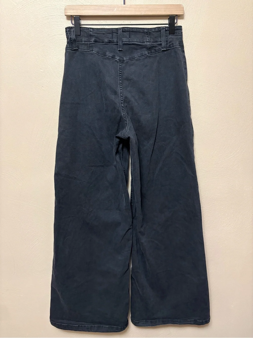 Free People We The Free Libre Wide-Leg Jeans Cafe Noir Black Size 30